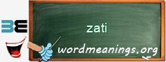 WordMeaning blackboard for zati
